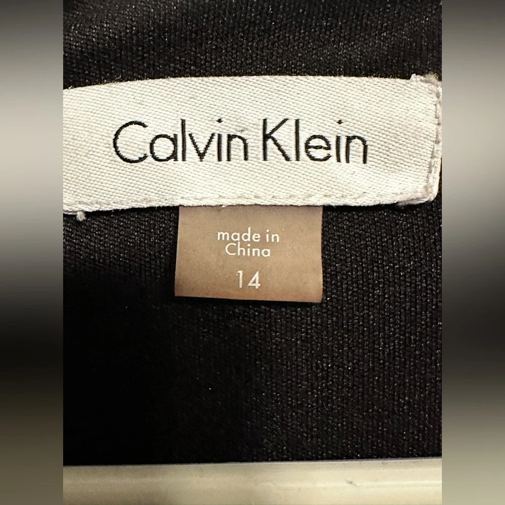 Calvin Klein Black Long Sleeve Wrap Dress - Picture 7 of 9